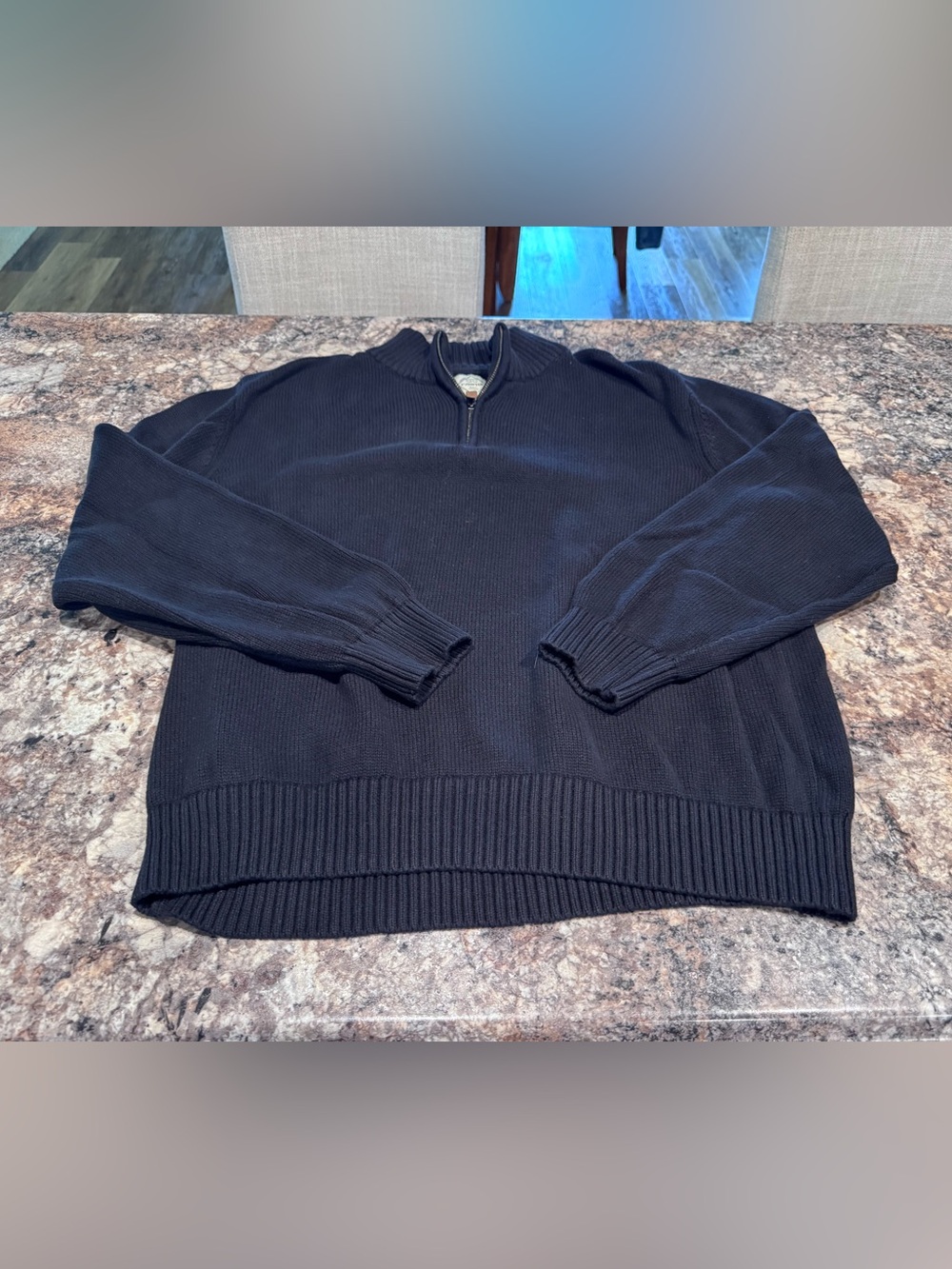 St. John's Bay Black Half-Zip Knit Sweater